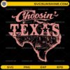 Choosin Texas SVG with vintage desert map and western design