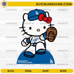 Cute cartoon cat baseball player SVG with cap glove and ball
