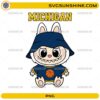 Cute Michigan basketball cartoon character PNG kawaii design