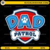 Alt Text: dad patrol SVG paw patrol inspired dad design for Cricut