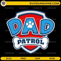 Alt Text: dad patrol SVG paw patrol inspired dad design for Cricut