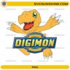 Digimon Agumon PNG cute yellow dinosaur digital monster character