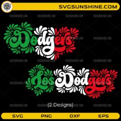 Dodgers Talavera SVG bundle with Mexican floral style designs