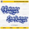 Dodgers Talavera SVG bundle blue floral Mexican style designs