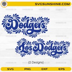 Dodgers Talavera SVG bundle blue floral Mexican style designs