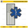 ems star of life american flag paramedic SVG design