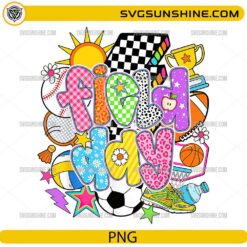 Field Day Fun Day PNG &ndash; Colorful Sports School Design for Kids