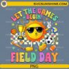 Field Day Let The Games Begin PNG sun with sunglasses sports school design