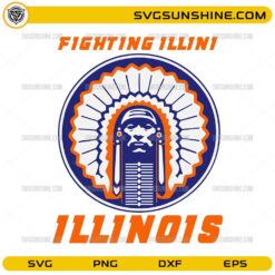 Fighting Illini Illinois SVG mascot logo design