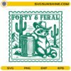 Forty and Feral raccoon cowboy SVG 40th birthday design