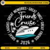 friends cruise 2026 vacation ship palm tree SVG design