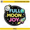 full moon joy cute space cartoon with rocket earth and stars design