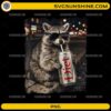 funny raccoon PNG wearing sunglasses drinking soda meme design
