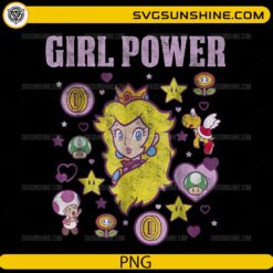 Girl Power Princess PNG &ndash; Cute Retro Gaming Girl Design Digital Download