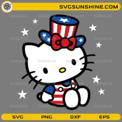 Hello Kitty 4th of July SVG patriotic cute design