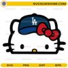 Cute Hello Kitty wearing LA baseball cap SVG design