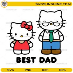 Hello Kitty Best Dad SVG Design