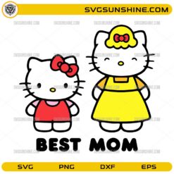 Hello Kitty Best Mom SVG cute mother’s day design