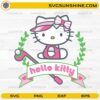 Hello Kitty golf SVG cute pink golfer kitty with golf club