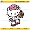 Hello Kitty LA Dodgers SVG cute baseball girl design with pink uniform and glove