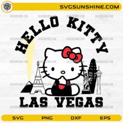 Hello Kitty Las Vegas SVG with city landmarks design