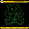 Graffiti teddy bear smoking weed SVG with cannabis leaf design