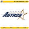 Houston Astros style star baseball logo SVG design