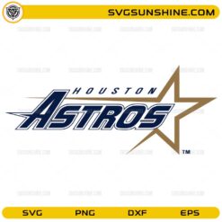 Houston Astros style star baseball logo SVG design