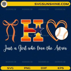 Just a girl who loves Houston baseball design with bow heart and baseball