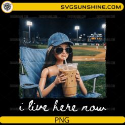 barbie dolls style baseball mom iced coffee live here now PNG