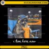 funny raccoon drinking iced coffee baseball field PNG design