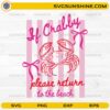 If crabby please return to the beach SVG with cute crab and stripes