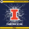 Illinois Fighting Illini 90s lightning University of Illinois logo PNG design