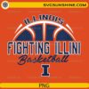 Illinois Fighting Illini basketball orange court style PNG design