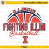 Illinois Fighting Illini basketball script style PNG design
