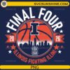 Illinois Fighting Illini Final Four 2026 Indianapolis skyline PNG design