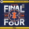 Illinois Fighting Illini Final Four 2026 PNG with basketball and Indianapolis theme
