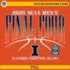 Illinois Fighting Illini Final Four 2026 orange PNG with basketball court design