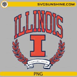 Illinois Fighting Illini logo PNG with laurel wreath and classic I emblem