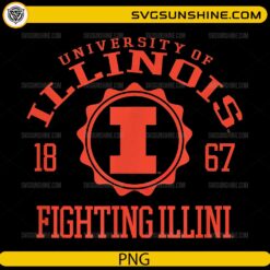 Illinois Fighting Illini PNG &ndash; University of Illinois Logo Vintage Sports Design