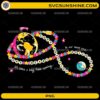 In our moon era Artemis PNG with Earth moon and colorful friendship bracelet orbit