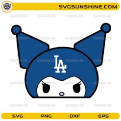 Cute Kuromi Baseball SVG &ndash; Kawaii LA Style Character SVG, Cartoon Cricut Cut File