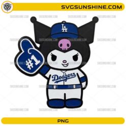 Kuromi LA Dodgers PNG &ndash; Cute Baseball Fan Cartoon Digital Download