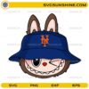 Labubu cartoon wearing New York Mets hat SVG design