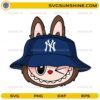 Labubu cartoon wearing New York Yankees hat SVG design