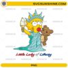 cute baby statue of liberty holding ice cream and teddy bear patriotic design