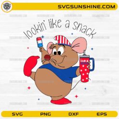 Lookin like a snack SVG patriotic mouse 4th of July design
