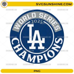 Los Angeles Dodgers World Series Champions 2025 logo design