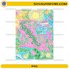 Louisiana seamless pattern PNG with floral, alligator, and colorful elements