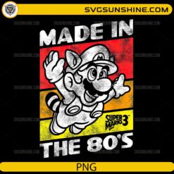 Made In The 80s Super Mario 3 retro gaming PNG design